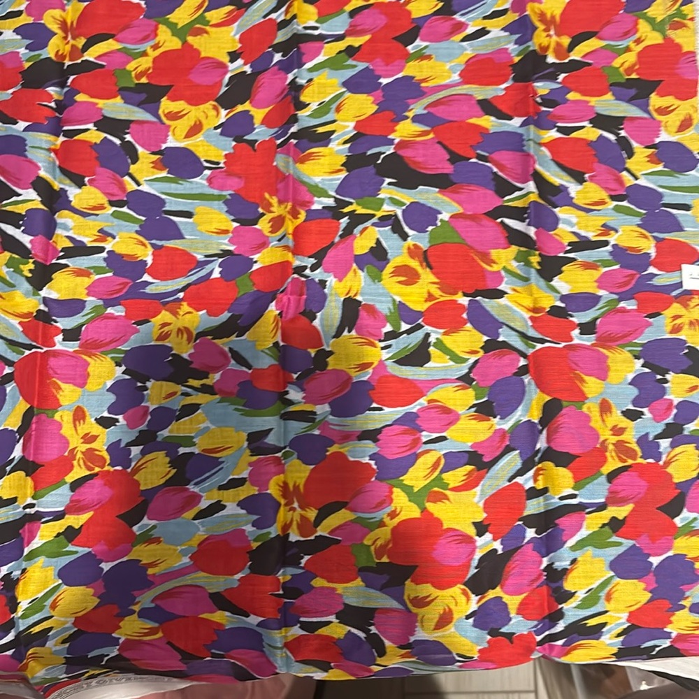 GIVENCHY Handkerchief Women Vintage Art Floral Plain Pocket Square Cotton 18"